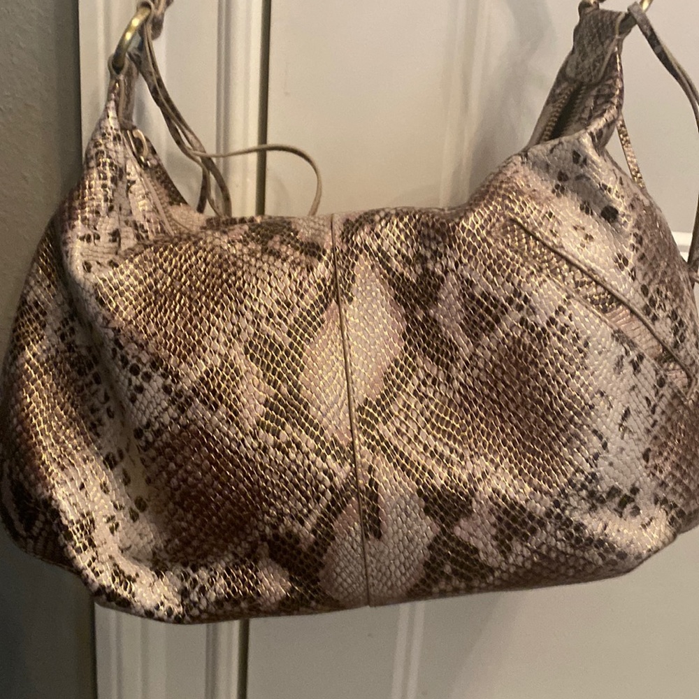 HOBO Gold Snakeskin Purse